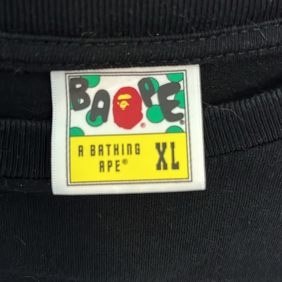 BAPE Black ABC Camo Shark T-Shirt by A Bathing Ape - Picture 6 of 10